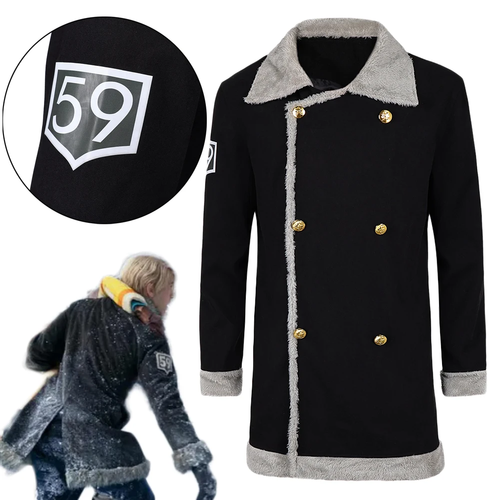 

Live Action TV Sanji Pirate Cosplay Black Coat Velvet Jacket Costume Outfits Halloween Roleplay Uniform Clothes Carnival Party