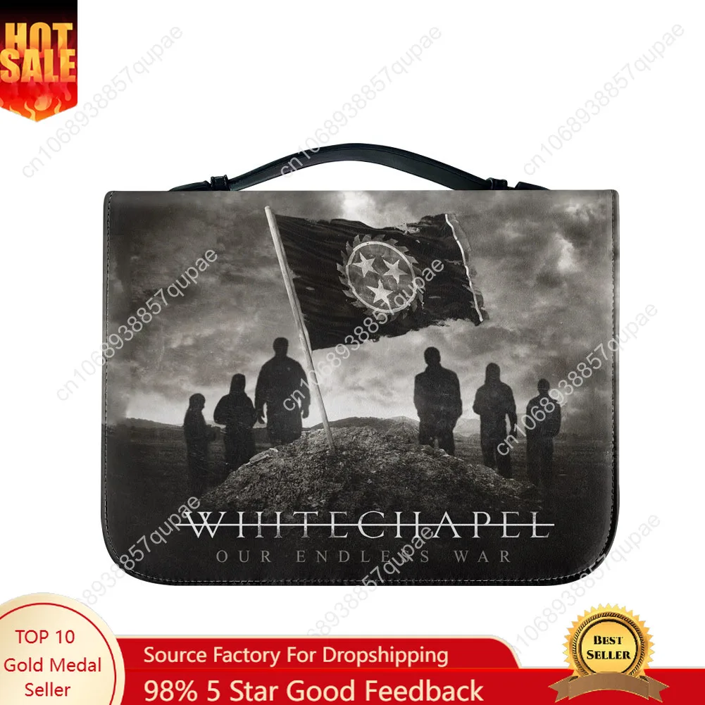 

Whitechapel Heavy Metal Band Bible Bag Christian Gifts Personalized Cover Bible Pack Waterproof Leather Bag Pockets Package Case