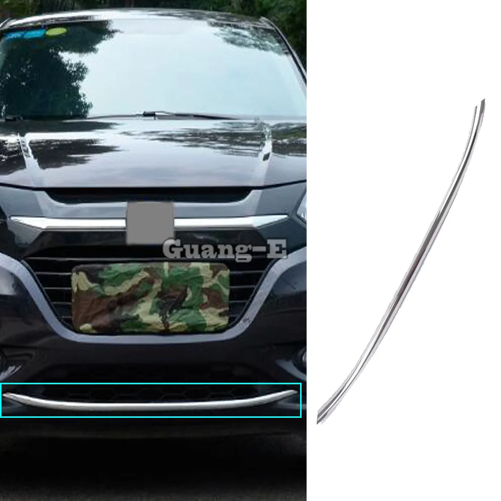 

Protection ABS Chrome Trim Front Bottom Grid Grill Grille Bumper Edge Frame For Honda HRV HR-V Vezel 2014 2015 2016 2017 2018