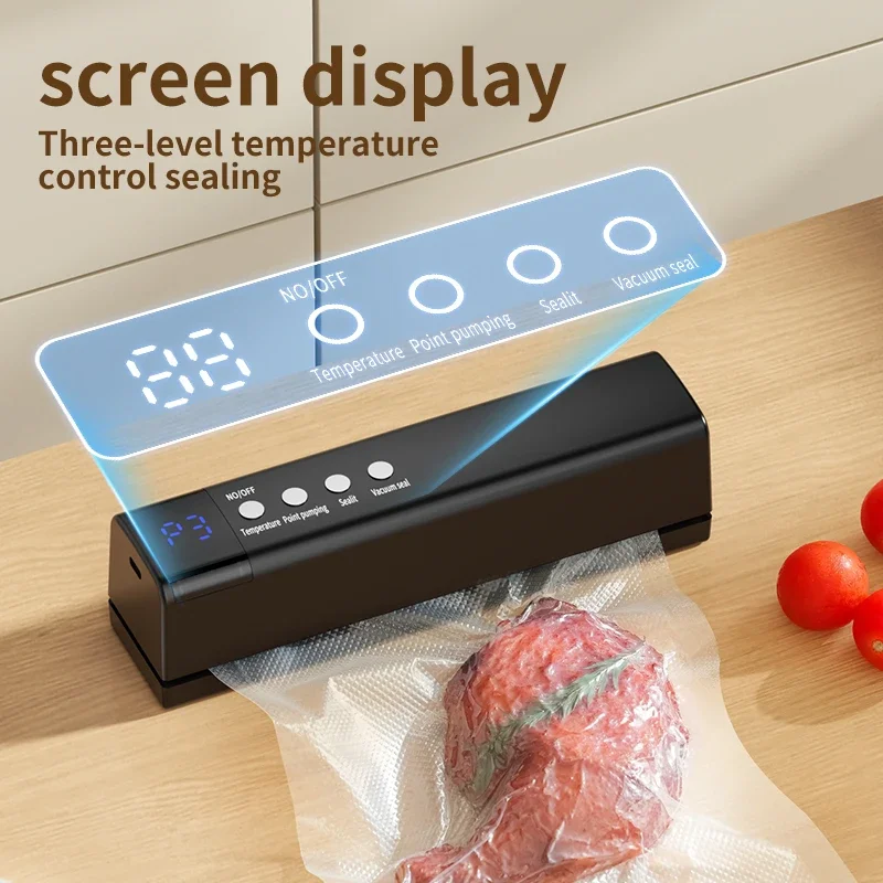 Mini draadloze volautomatische vacuümsluitmachine Huishoudelijke kleine draagbare voedselverpakking Plastic sluitmachine, keukengerei