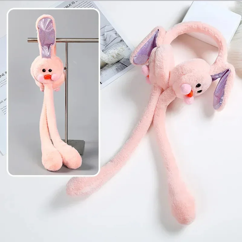 غطاء للأذنين دافئ غطاء للأذنين متحرك آذان أرنب بطة غطاء للأذنين لطيف الإناث الشتاء الطقس التجمد حقيبة الأطفال غطاء حماية الأذن #1