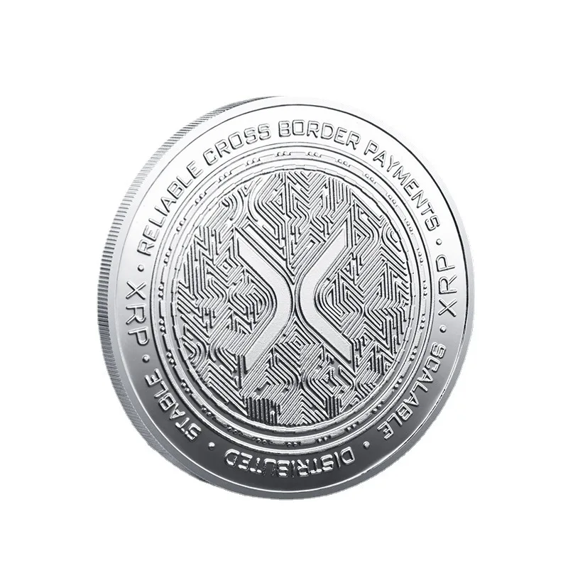 Digital Virtual Coin XRP Coin Electronic Transmission Coin Metal Electroplating Process Product Emblem