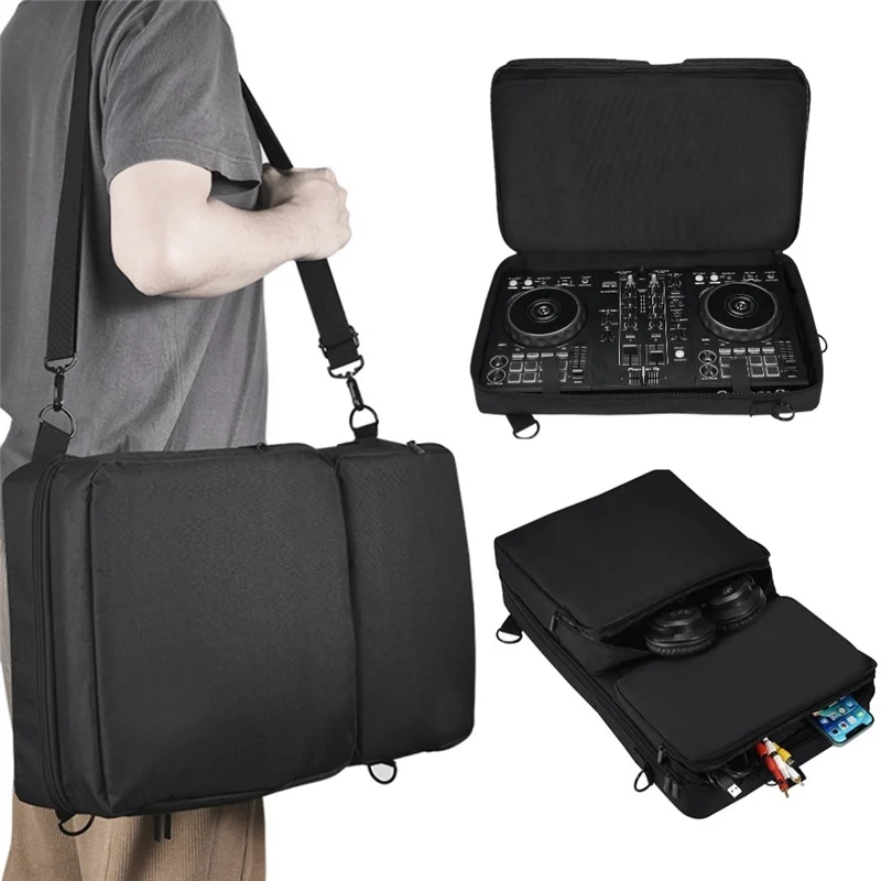 

1 Piece Portable DJ Controller Storage Bags Dustproof Turntables Protective Case Black Polyester For Pioneer DDJ-400 DDJ-FLX4