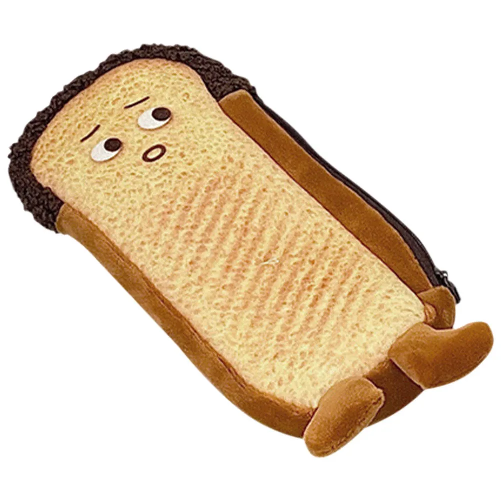 

Simulation Bread Pencil Bag Multi Functional Stationery Organizer Wallet Bag Small Trinkets Holding Student Gift