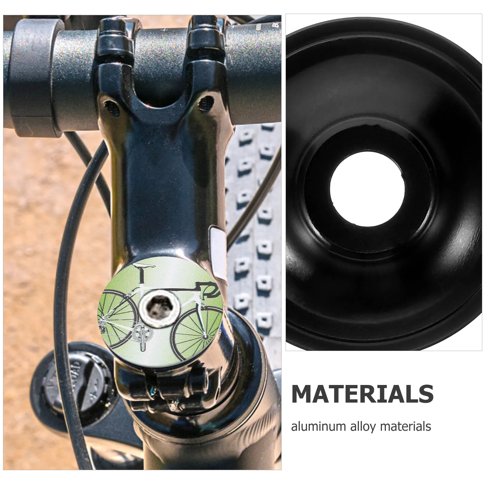 

Bicycle Headset Cover Aluminum Alloy Bike Bowl Cap Lightweight Durable Mountain Road Bike Stem Top Cap Replaceable