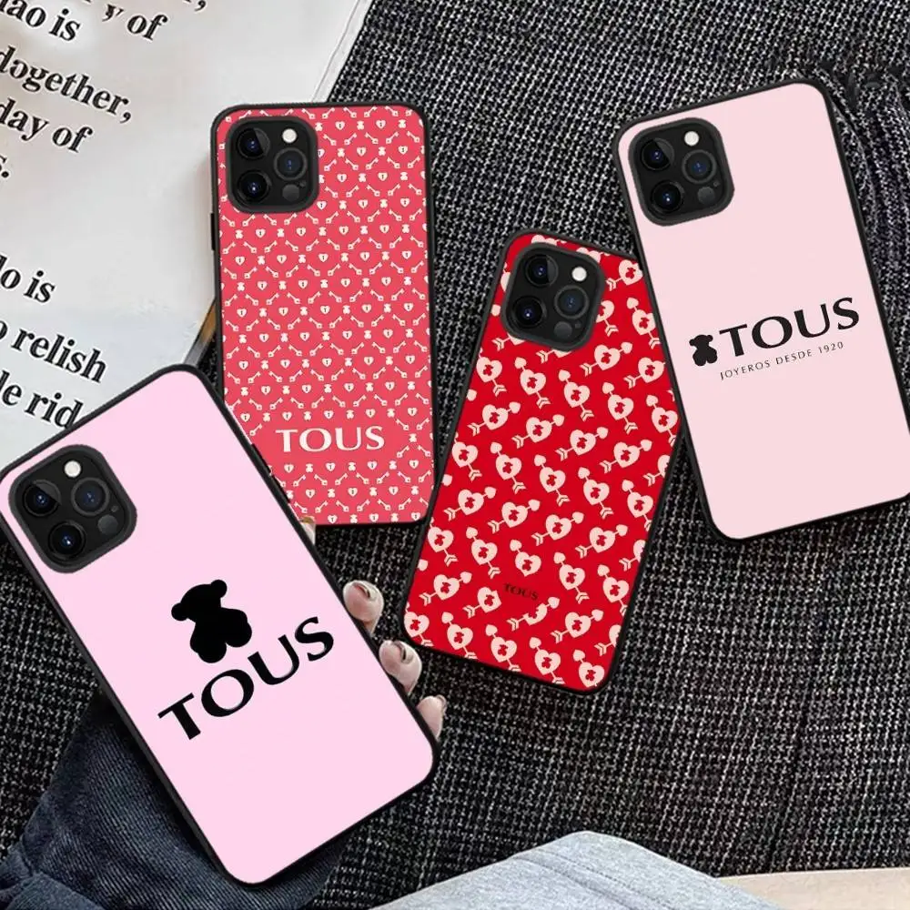 Back-t-TOUSes Phone Case For IPhone 17 16 15 14 13 12 11 Pro Max Plus Mini Soft Black Cover - náhled 6