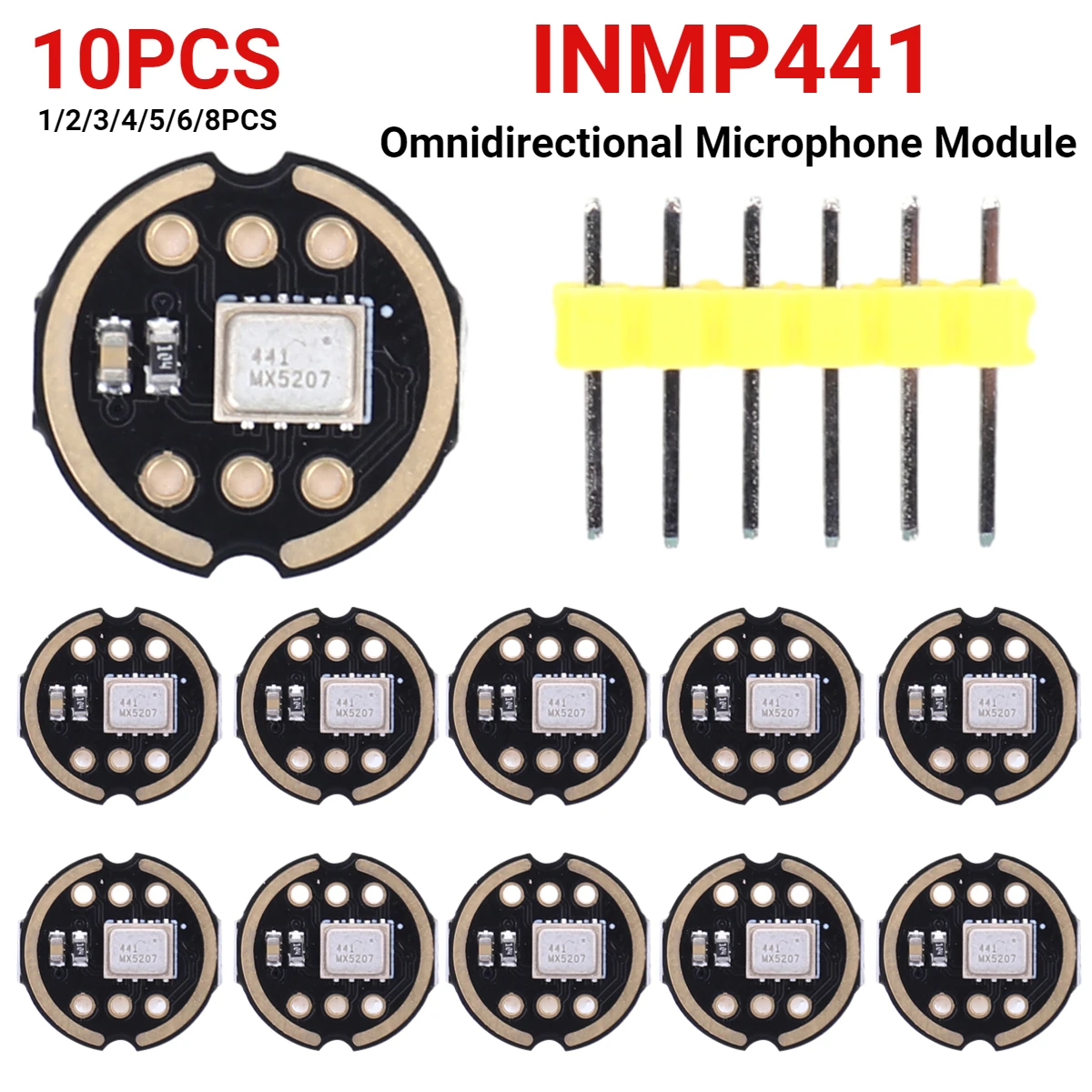 1-10PCS INMP441 Omnidirectional Microphone Module I2S Interface Low Power MEMS High Precision Digital Output Sensor Module