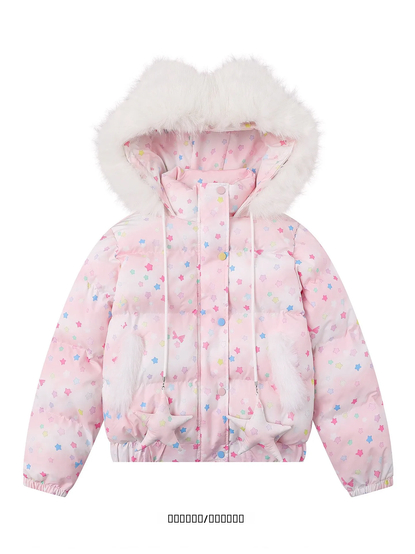 

from Thiened Hooded Cotton Jaet Women's Loose Warm Outerwear Fun Print Street Sle Long Sve Winter Coat