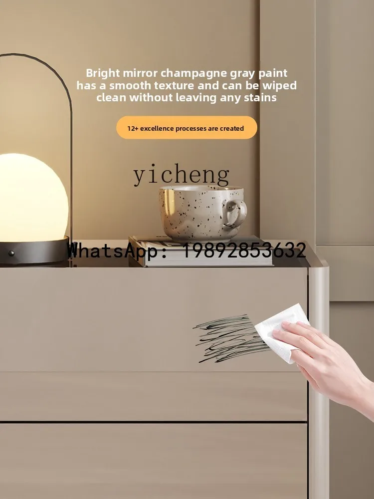 bedside table small bedside storage cabinet with lock for home use