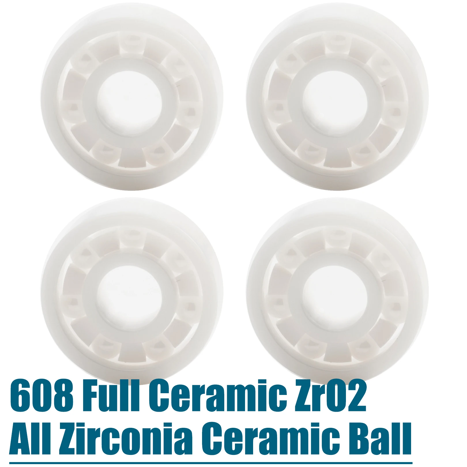 

4PCS 608 Full Ceramic Bearing 8*22*7 mm ZrO2 Material 608CE 8*22*7mm All Zirconia Ceramic Ball Bearings
