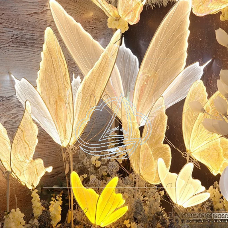 

Новая напольная светящаяся опора-бабочка — металлическое украшение для железных изделий для цветочных сцен, этажей и дорожных направляющих огней
