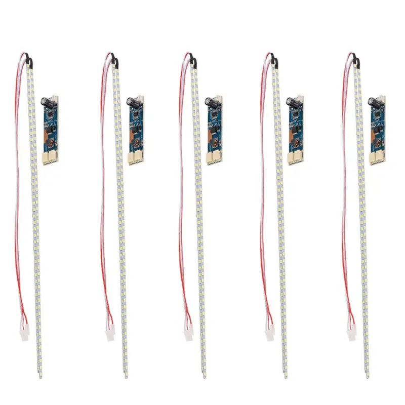 ABKQ-5Pcs 315Mm 15 Inch LCD Widescreen Dimmable Adjustable LED Lights Backlight Strip Kit