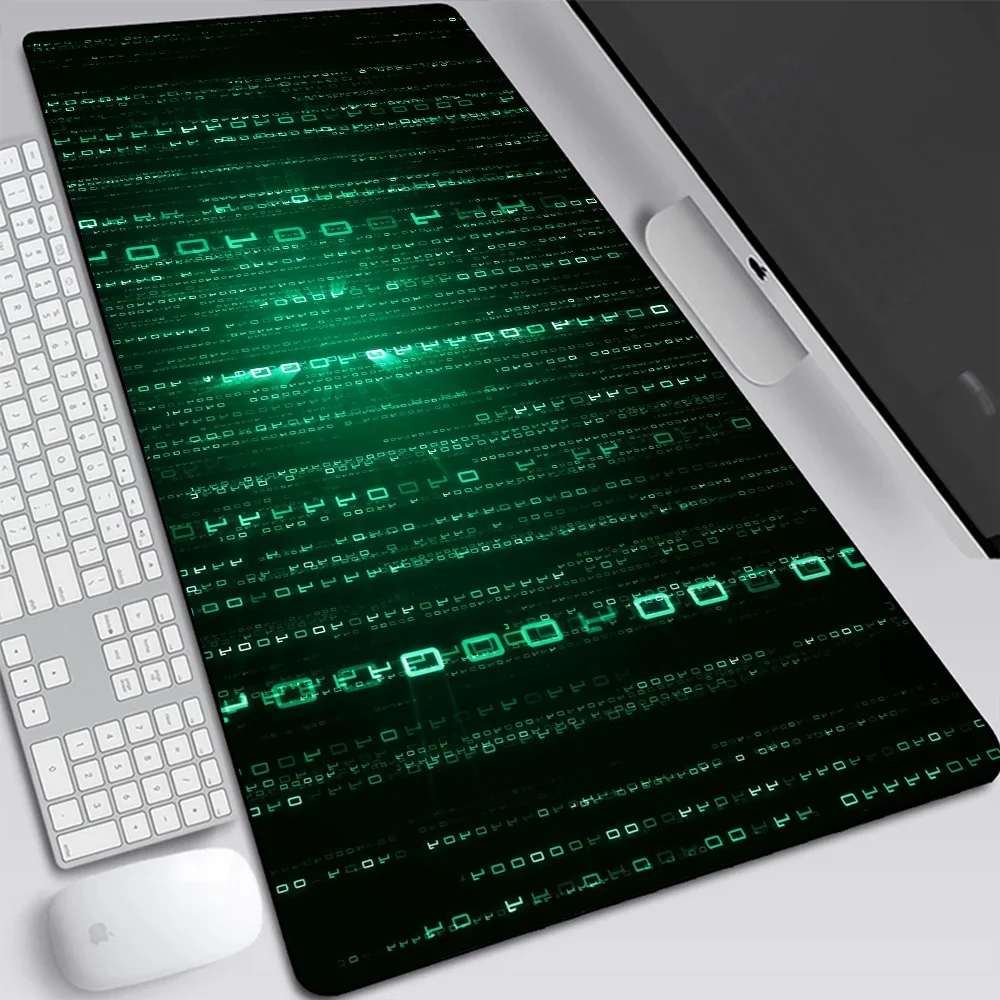 3D Matrix Binary Code Large Gaming Mouse Pad Computer Laptop Mousepad Keyboard Pad Desk Mat PC Gamer Mouse Mat Office Mausepad