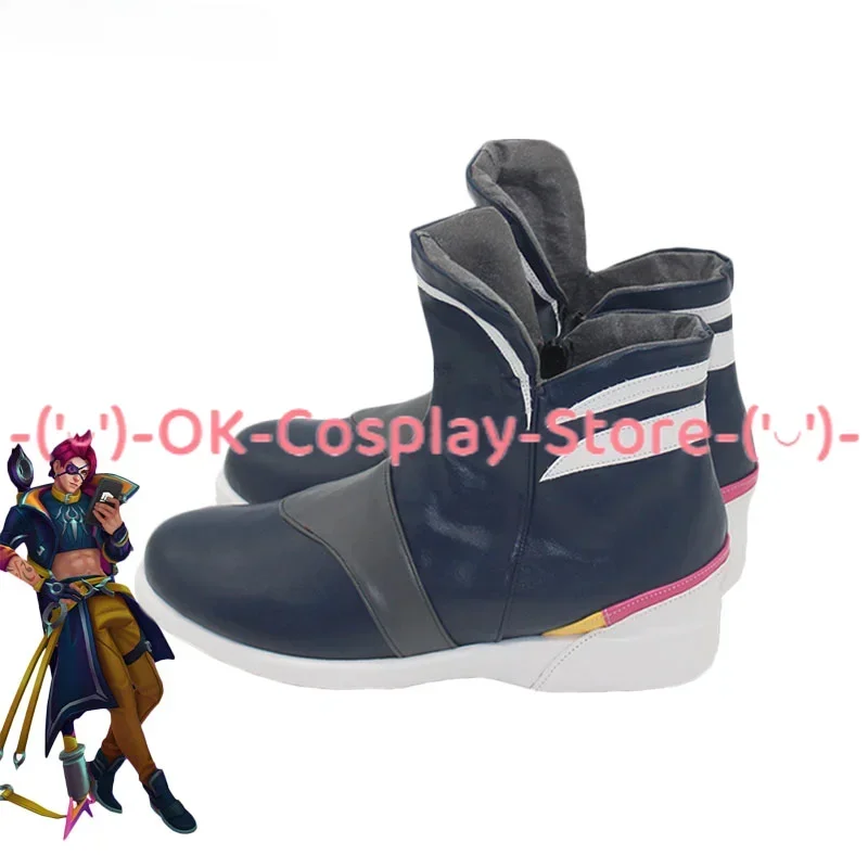 [حسب الطلب] LoL Shadow Reaper Shieda Kayn تأثيري أحذية لعبة لعب الأدوار زي الدعامة هالوين كرنفال حفلة بولي Boots الأحذية الجلدية