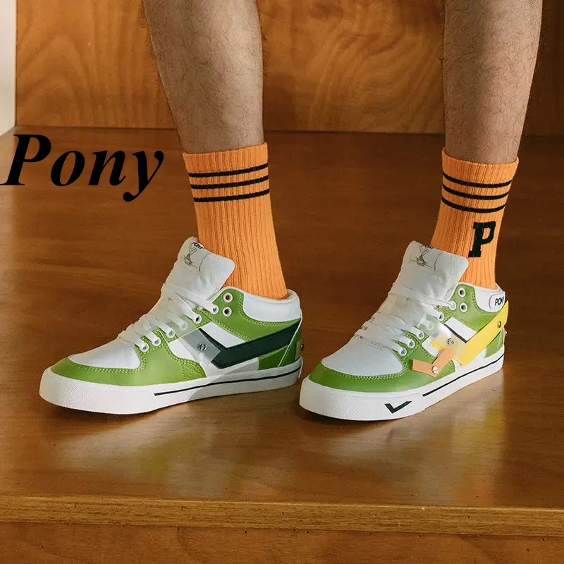 PONY Skateboard Shoes Men and Women Couple ATOP Detachable Creative Iron Sheet Wear-resistant Sports Shoes with High Quality