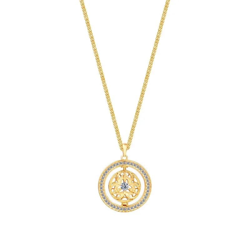 S925 الفضة الاسترليني ثمانية الكنز البوصلة قلادة قلادة مجوهرات فضية دائرية لعيد الميلاد عيد الحب