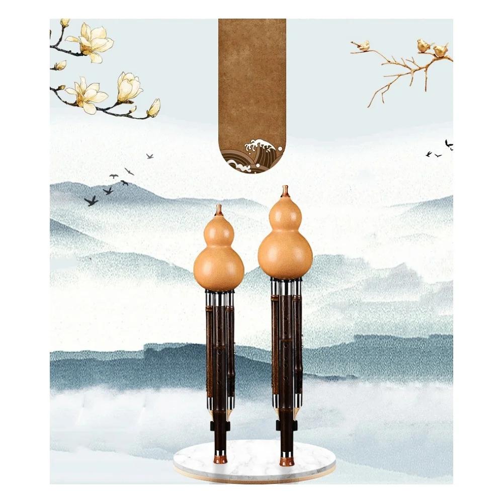 

2025 JELO MY- Phyllostachys Nigra Hulusi Clarinet Chinese Musical Instrument With BB Tone Cucurbit Flute Gourd Similar