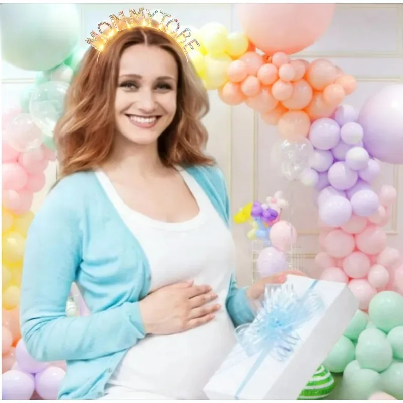 

Sparkling LED Mommy To Be Headband, Glow in Dark Rhinestone Tiara, Premium Baby Shower Gift for Pregnant Moms, Maternity Photo