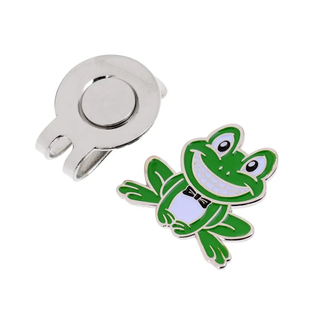 

Alloy Golf Ball Marker Magnetic Cap Clip Funny Frog Character Golf Hat Clip for Golf Accessories Decoration