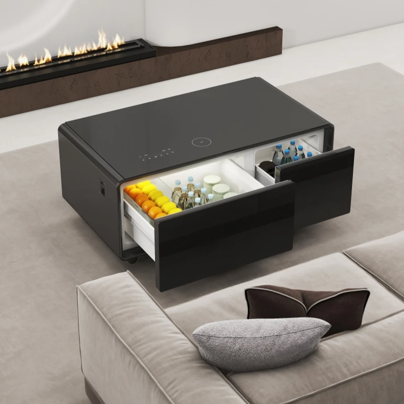 Living Room Smart Furniture Smart Coffee Multifunctional Refrigerator Tea Fridge with Wireless