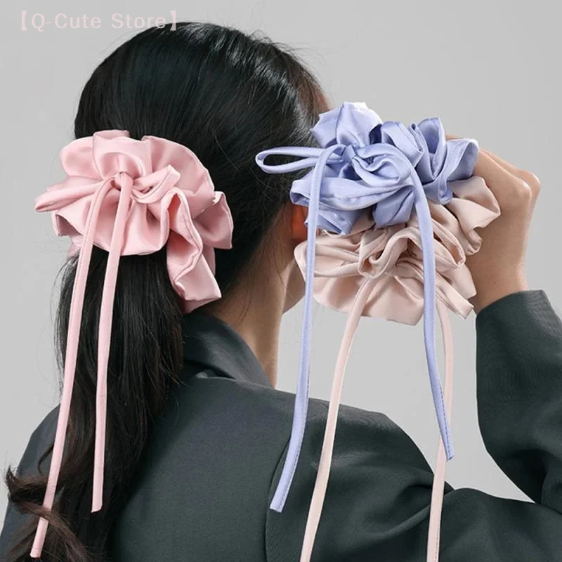 القوس الشريط العصابات الشعر طويل مطاطا الحلو Scrunchies الزهور الشعر تعادل العصابات رئيس حبل المرأة الكورية فتاة ذيل حصان إكسسوارات الشعر