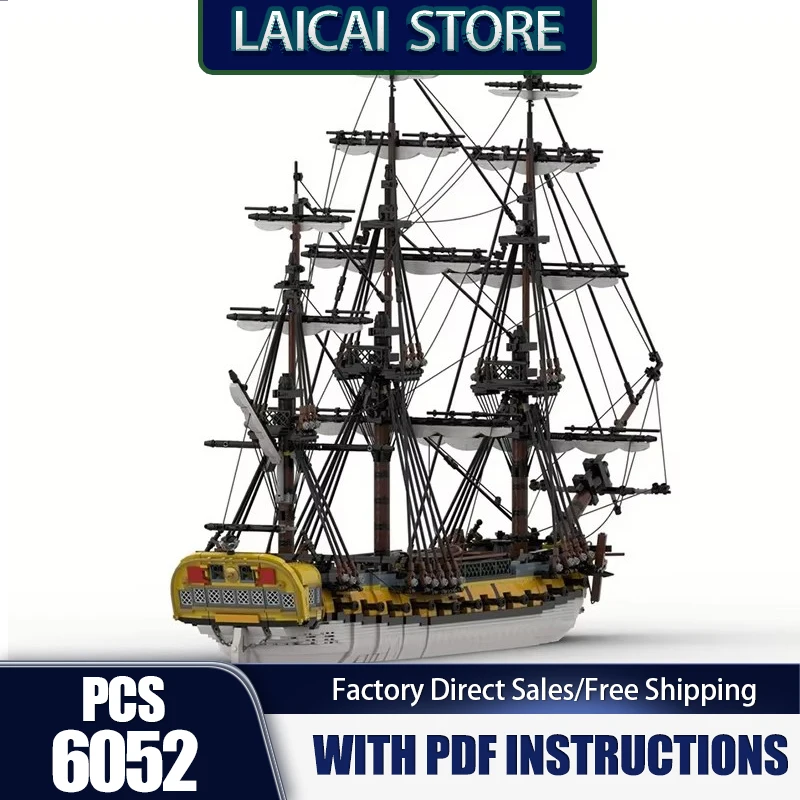 Pirates Ship Model Moc Building Blocks Modular Spanish Frigate Model Technology Bricks DIY Assembly Holiday Construstion ToyGift