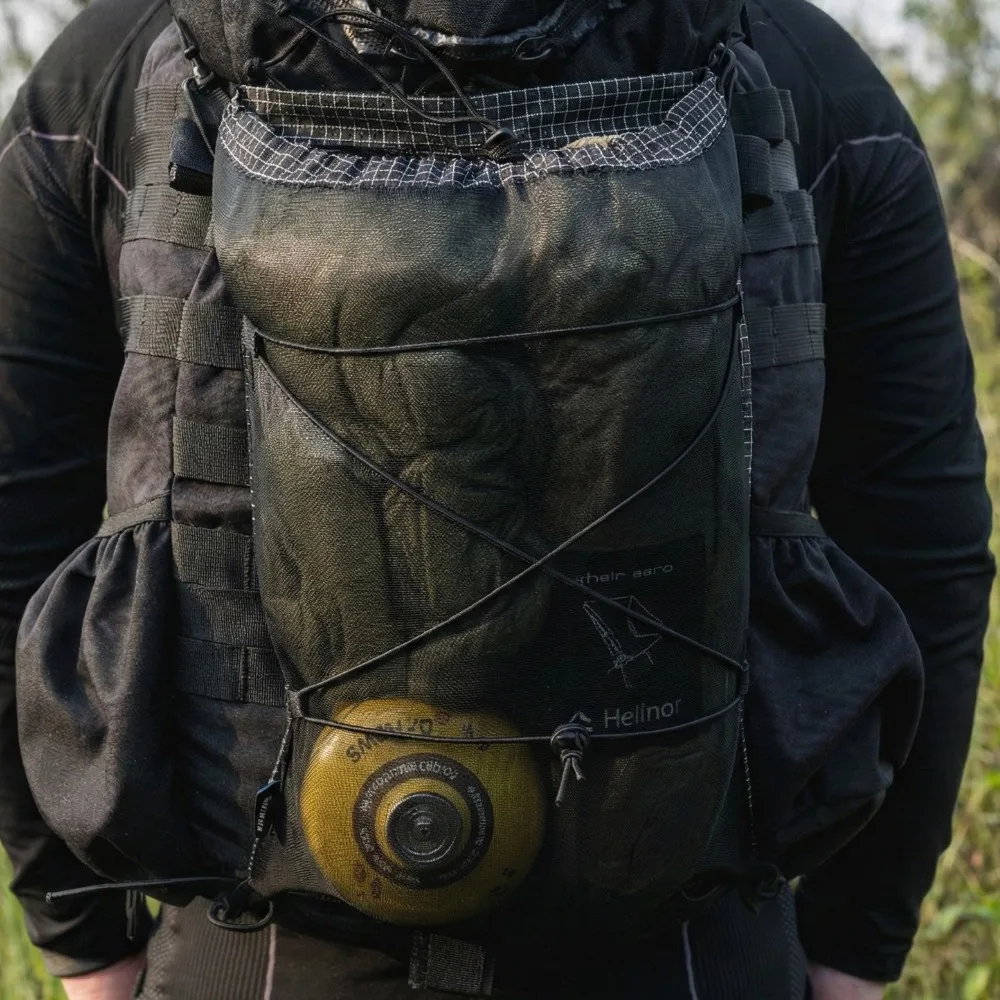 [HODR GEAR] Moudlar Kangaroo Pouch Backpack Expansion 6L Ultralight 58g Gridstop for Hiking Trekking UL Gear Beaver Tail