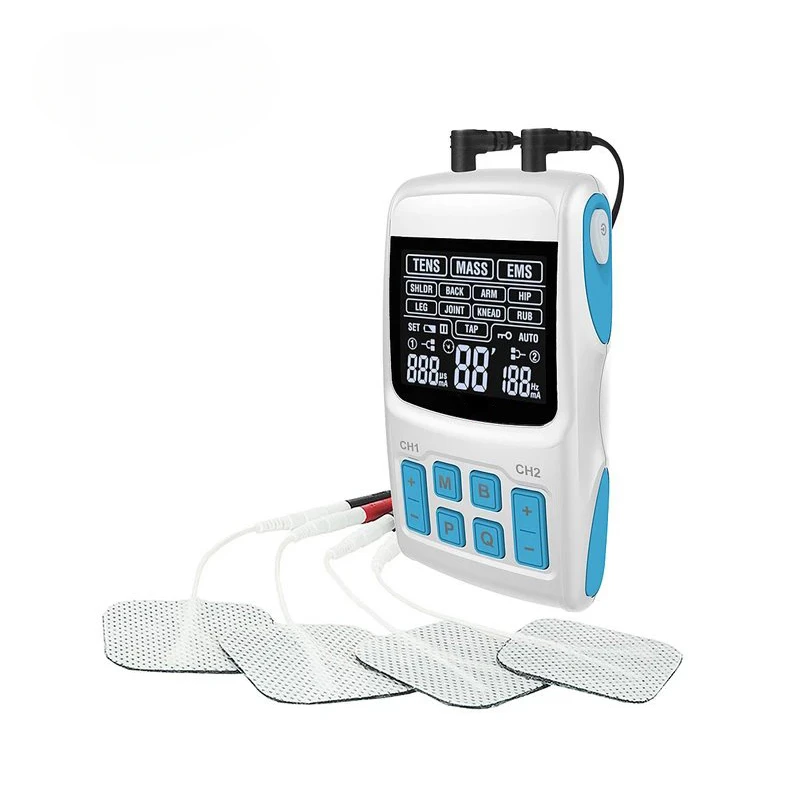 

Dual Channel Handheld Electrotherapy Device TENS Electronic Pulse Mass-age