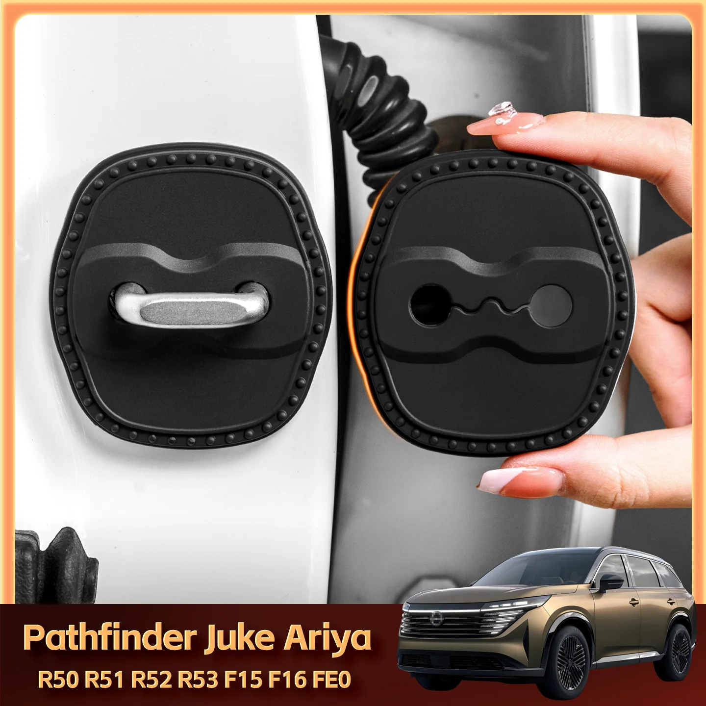 

2/4 шт. силиконовые защитные накладки на замки дверей автомобиля для Nissan Pathfinder R50 R51 R52 R53 Juke F15 F16 Ariya FE0