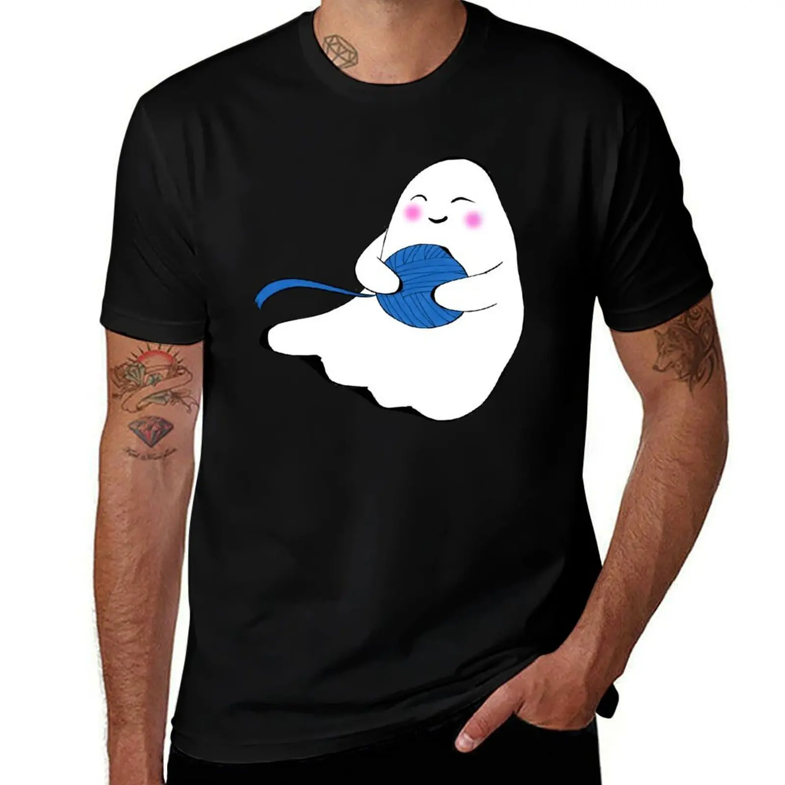 

Ghostie with yarn T-Shirt man t shirts graphic cotton t shirts high quality T-Shirt