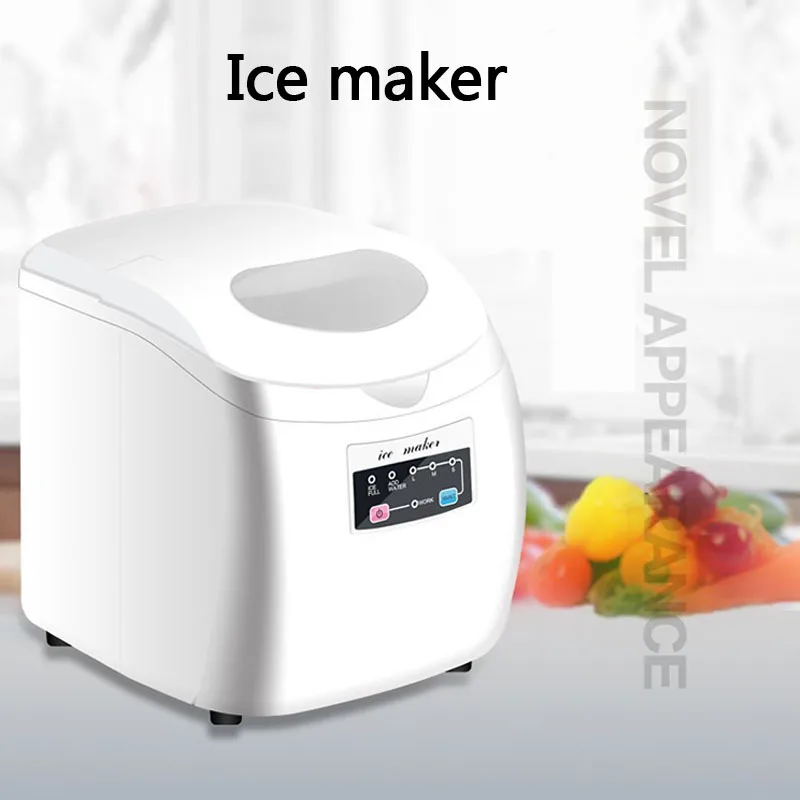 

Commercial Ice Cube Maker Household Portable Electric Bullet Round Ice Making Machine 15kg/24H Coffee Bar Teamilk Shop