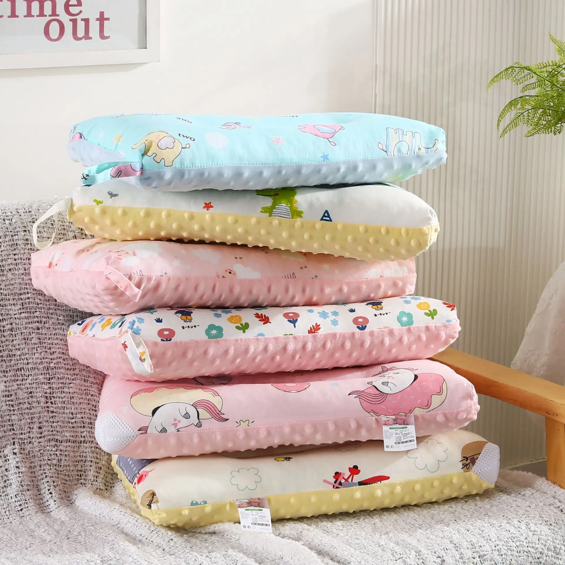 

New Rectangular Children's Cotton Bean Velvet Pillow Core High-quality Baby Pillows for Kindergarten Live Broadcast
