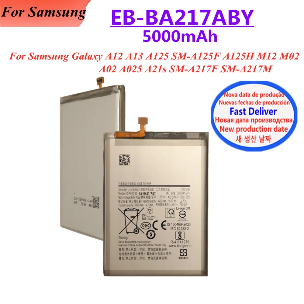 EB-BA217ABY Akku für Samsung Galaxy A12 A13 A125 SM-A125F A125H M12 M02 A02 A025 A21s SM-A217F SM-A217M Handy-Akku