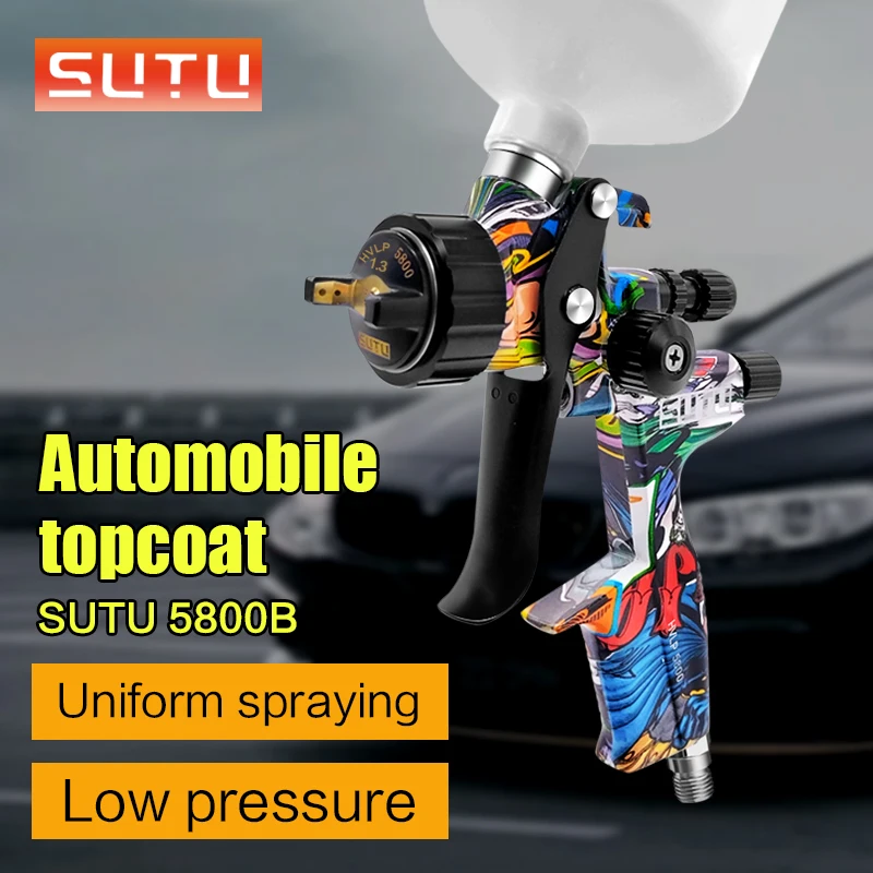 HVLP 5800 spray gun is a large-caliber high-atomization spray gun for uniform and fine automotive repair pain