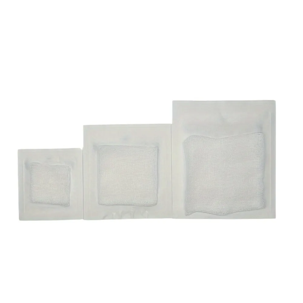 10Pcs Non-Sterile Disposable Cotton Gauze Pads Absorbent Dressing Wipes Bandage Roll for First Aid Kit and Wound Care