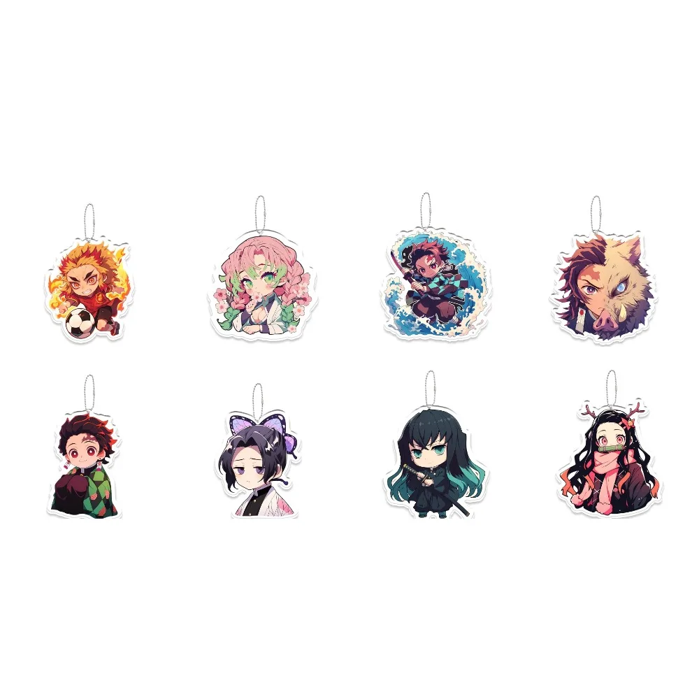 

DIY Demon Slayer Acrylic Key Chain Kamado Tanjirou Kanroji Mitsuri Kamado Nezuko Hashibira Inosuke Anime Peripheral Gift