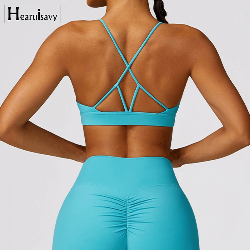 Soutien-gorge push-up de yoga respirant à séchage rapide pour femme, haut d\'entraînement, vêtements de sport, brassière de fitness et de course à