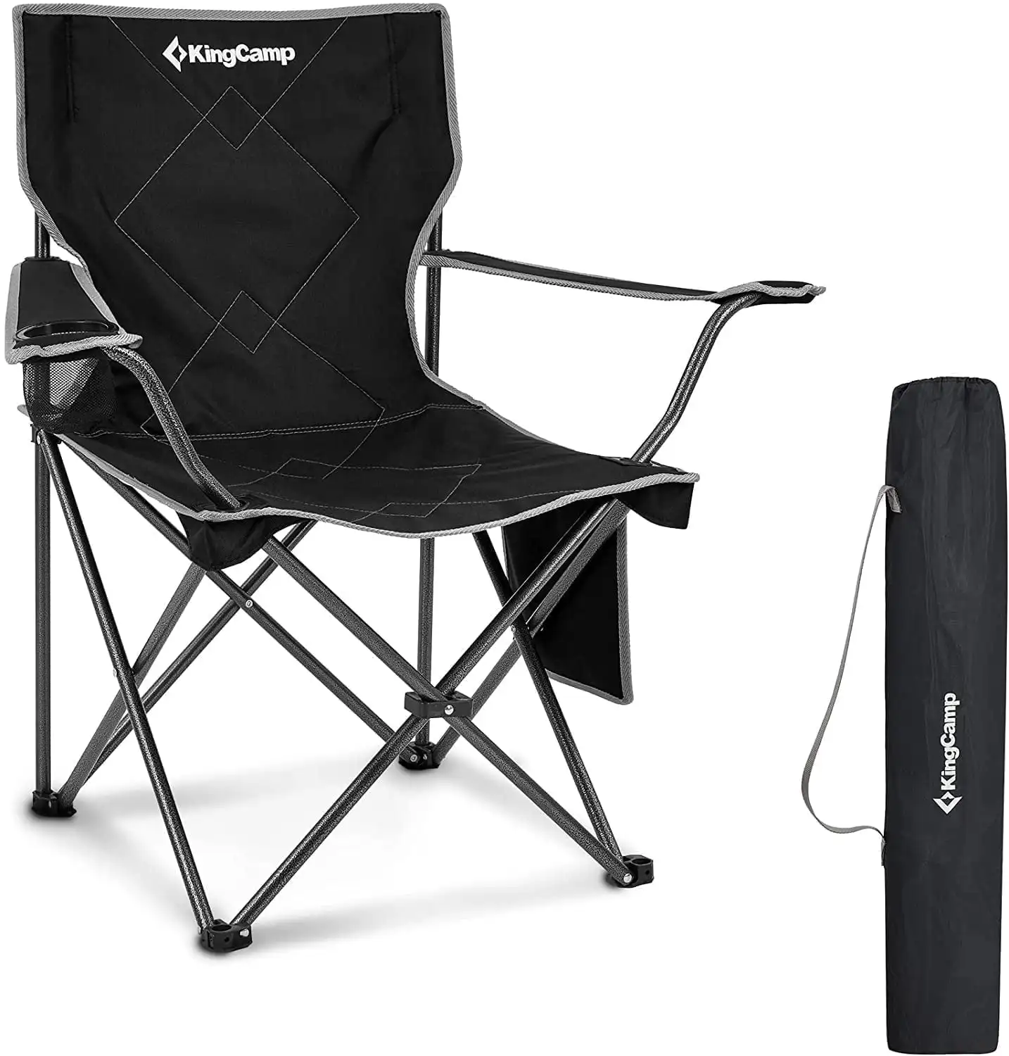 

Camping Chairs for Adults Folding Portable Lawn Chairs for Outdoor Support 220lbs Black