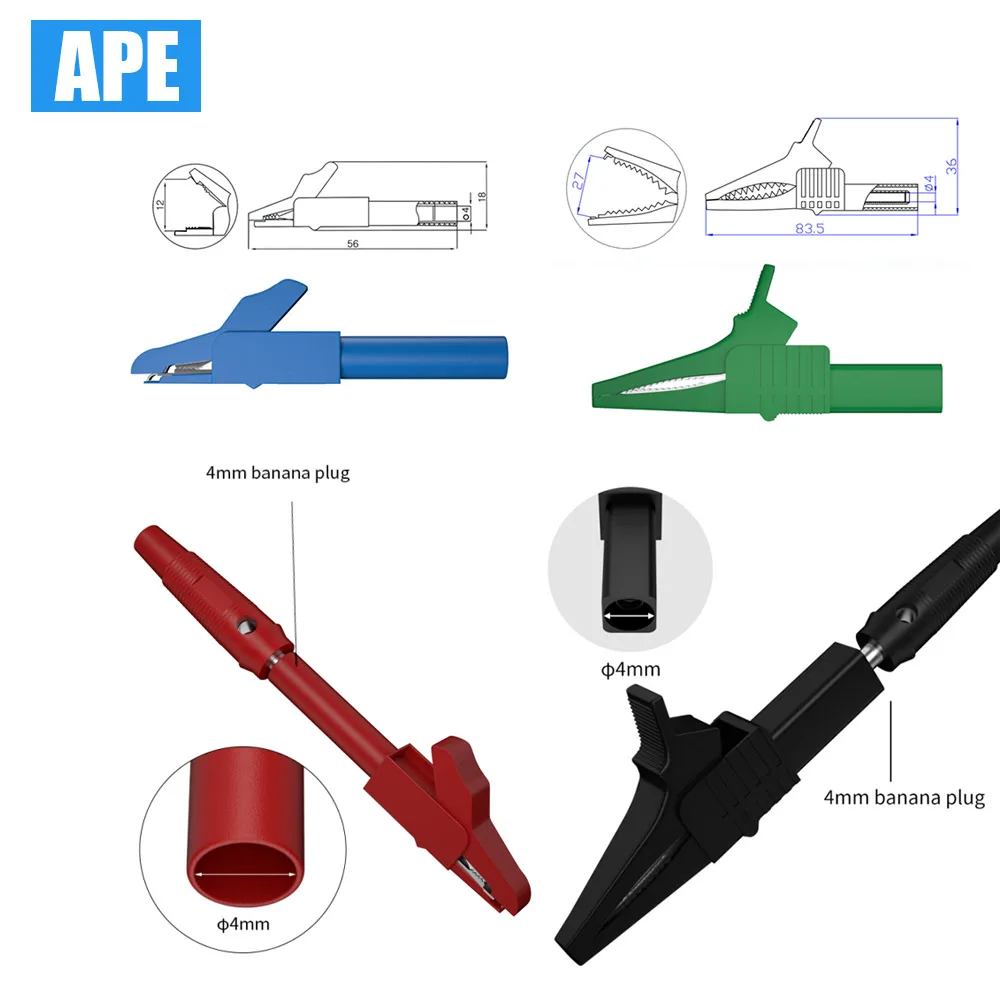 Imagem -06 - Teste Multímetro Leva Kit com Clipes Jacaré Conjunto de Sondas Elétricas Digitais 22 Pcs