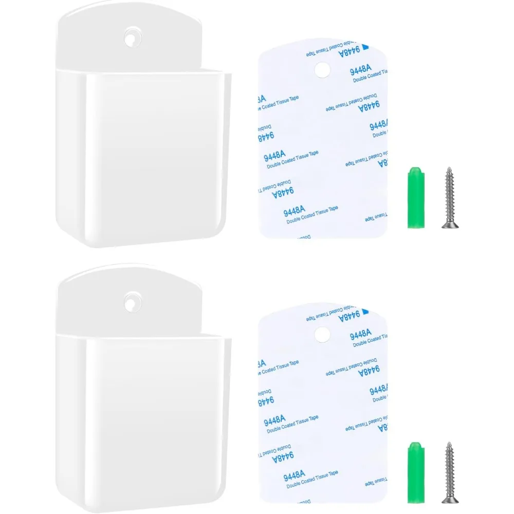 

2 PCS Remote Control Holders, Wall Mount, Self Adhesive TV Air Conditioner Remote Control Holder, Wall Mount Storage Box