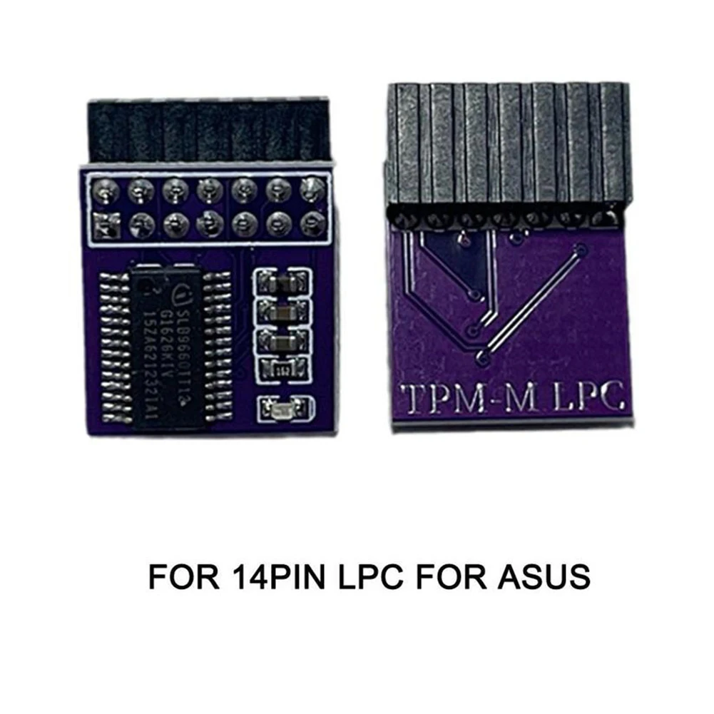 

14-контактный модуль безопасности с интерфейсом LPC GC-TPM2.0, удаленная карта шифрования, поддержка многобрендовых материнских плат, мини-версия для ASUS WIN11