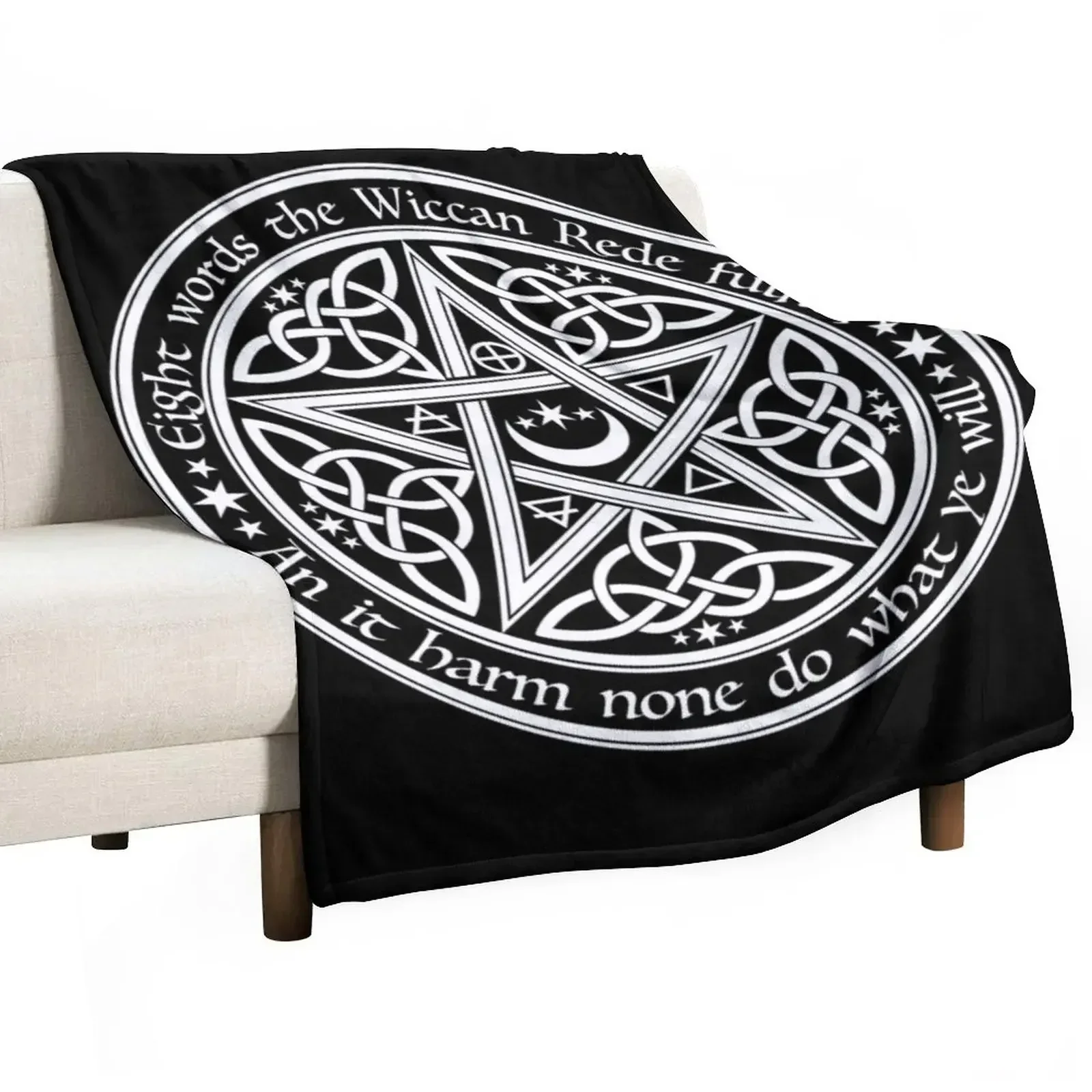 Celtic Pentagram Throw Blanket for sofa Decorative Beds Blankets