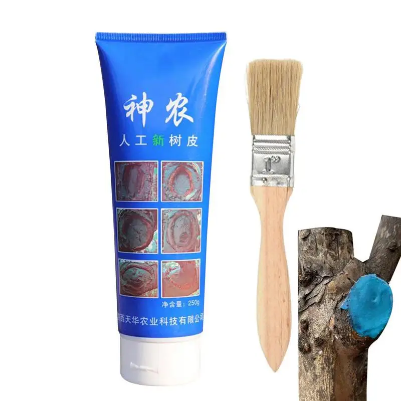

250g Tree Wound Sealer Bonsai Cut Paste Grafting Pruning Sealer Bonsai Cut Tree Wound Healing Paste With Brush Tree Repair Tool