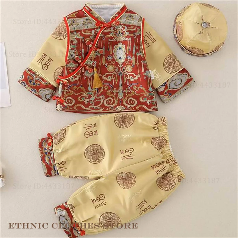 الصينية بابيس سنة واحدة تانغ دعوى زي مائة يوم التصوير الملابس الديباج السنة الجديدة الملابس مجموعة الصينية Hanfu #4