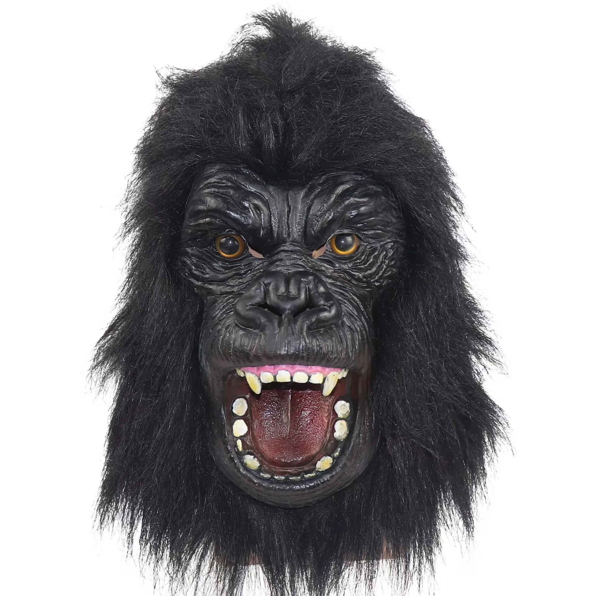 Gorilla Mask Full Overhead Latex Fur Monkey Fancy Dress Unisex Gorilla Mask Adult Goin' Ape Ani-Motion Mask Gorilla Monkey King