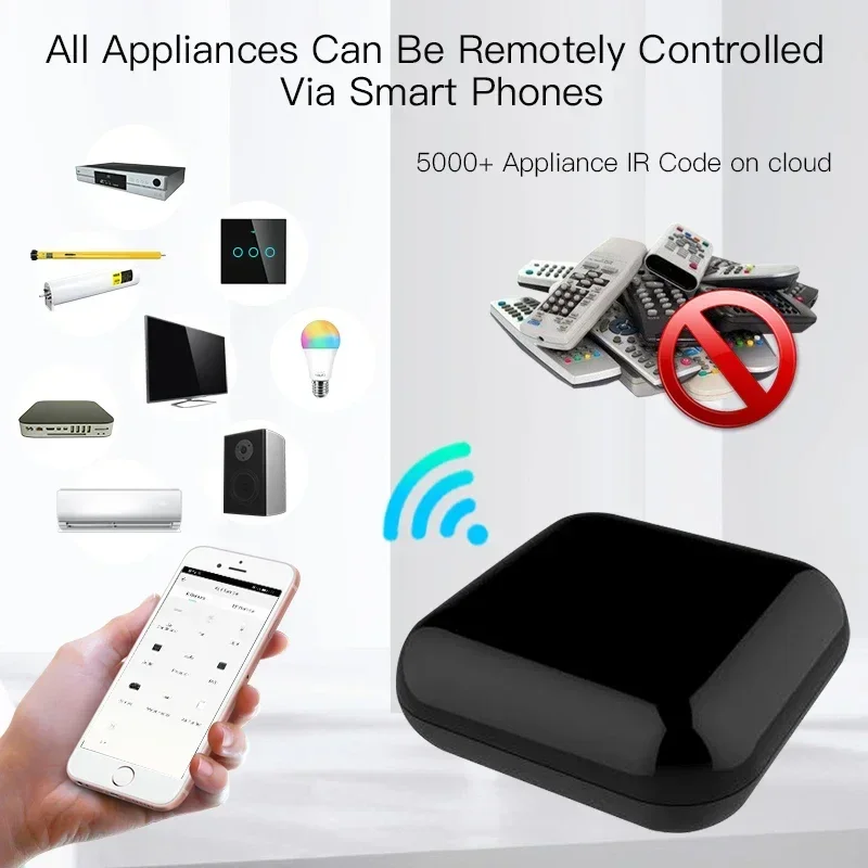 WiFi+RF+IR All-In-One Smart Universal Remote Controller, RF Appliances Tuya Smart Life App Voice Control Alexa Google Home WiFi