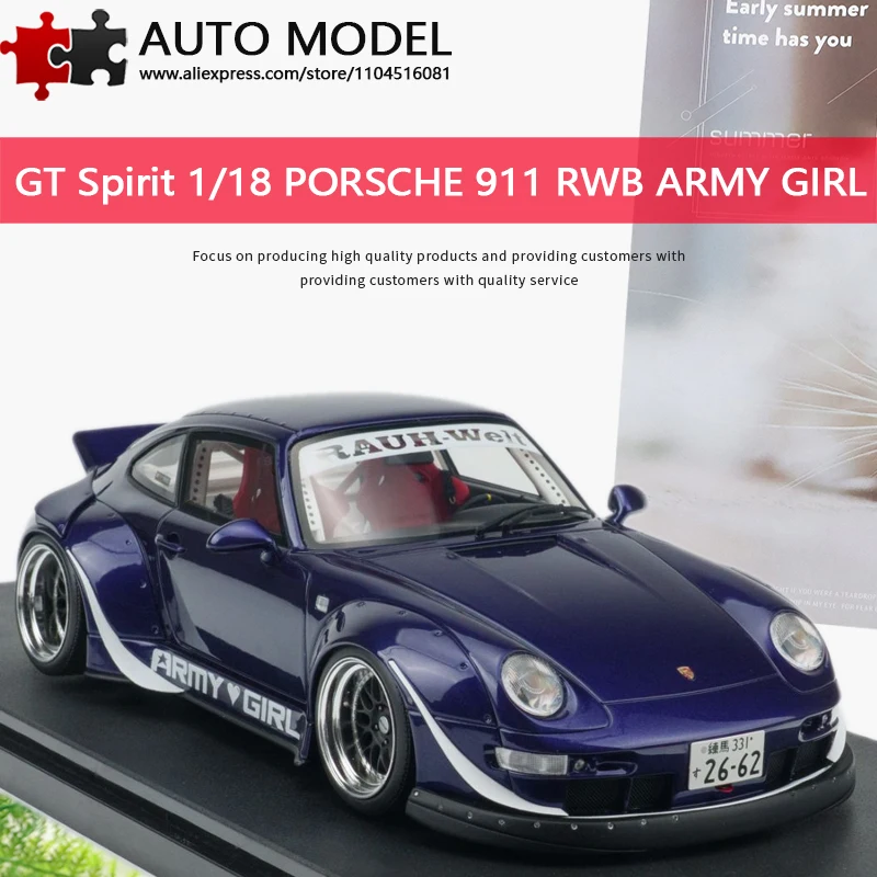 

2015 Porsche 911 993 Rwb Army Girl Modified Car Limited Edition Collectible Replica Car Model Gt Spirit 1:18 Die-Cast Resin Scale Static Model Adult Toy Boy Gift