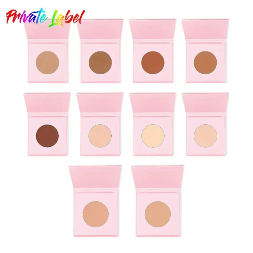 

Custom 10colors Pink Concealer Pressed Powder Oil Control Waterproof Long-lasting Full Coverage Brighten Face Makeup Bulk