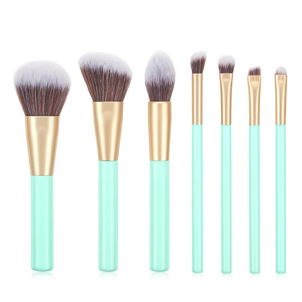 

Custom 7pcs Makeup Brushes Set Blush Loose Powder Brush Eyeshadow Highlighter Foundation Brush Beauty Tools Private Label Bulk