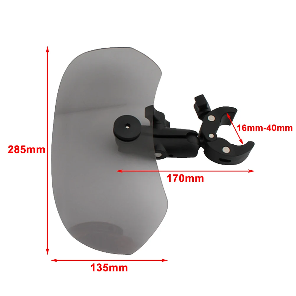 22-41mm round tube Small Windshield Wind Deflector Windscreen for Honda CBR 650 1000 RR for Suzuki GSXR 750 1000 with clamp